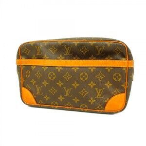 Louis Vuitton Monogram Compigne Clutch Bag Brown